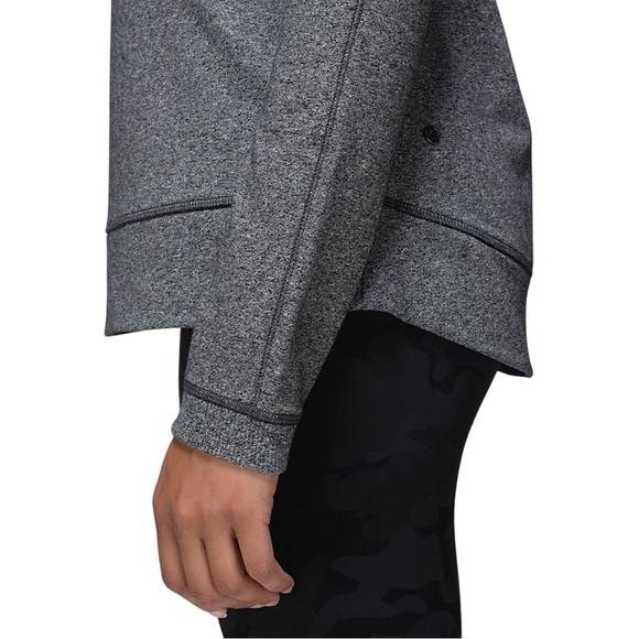 LULULEMON Exhalation Pullover II in Heathered Speckled Black - Picture 8 of 14